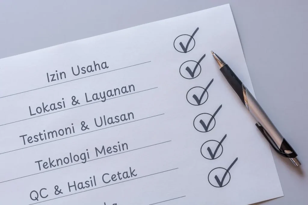 Checklist memilih vendor percetakan berkualitas di Kalimantan